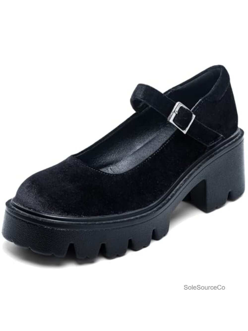 Platform Mary Jane Dress Shoes Chunky Round Toe Women's